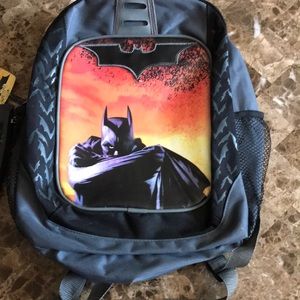 Batman begins schoolbag with case, small tear see pics